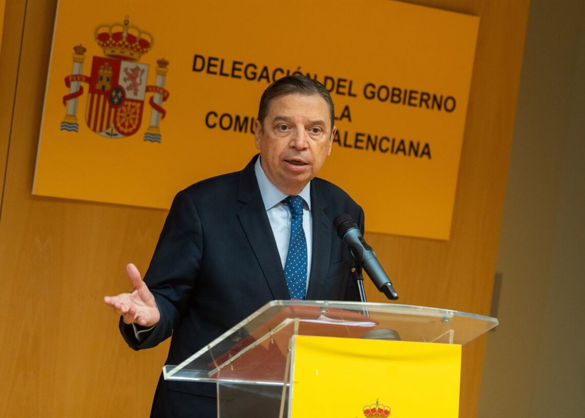 El ministro de Agricultura, Pesca y Alimentación, Luis Planas, valora la labor de Mercasa durante la dana, en rueda de prensa en la sede de la Delegación del Gobierno en la Comunidad Valenciana, a 13 de noviembre de 2025, en ValenciaJorge Gil - Europa Press