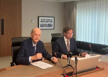 El presidente de Colonial SFL, Juan José Brugera, y el consejero delegado, Pere Viñolas.EUROPA PRESS