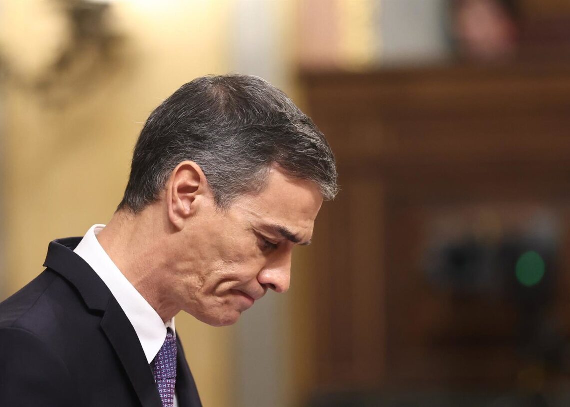El presidente del Gobierno, Pedro Sánchez, durante una sesión de control al Gobierno, en el Congreso de los Diputados, a 12 de noviembre de 2025, en Madrid (España).Eduardo Parra - Europa Press
