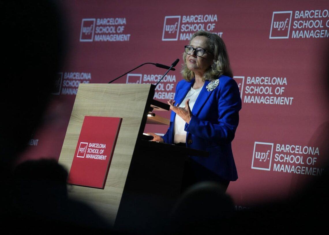 La presidenta del Banco Europeo de Inversiones (BEI), Nadia Calviño.DAVID ZORRAKINO - EUROPA PRESS