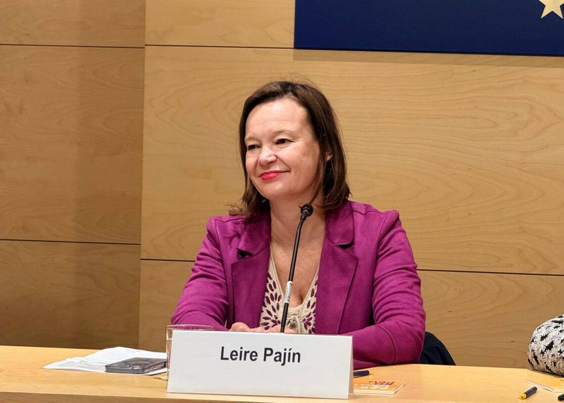 La eurodiputada socialista Leire Pajín en el acto de presentación de su informe sobre ayuda humanitariaEUROPA PRESS