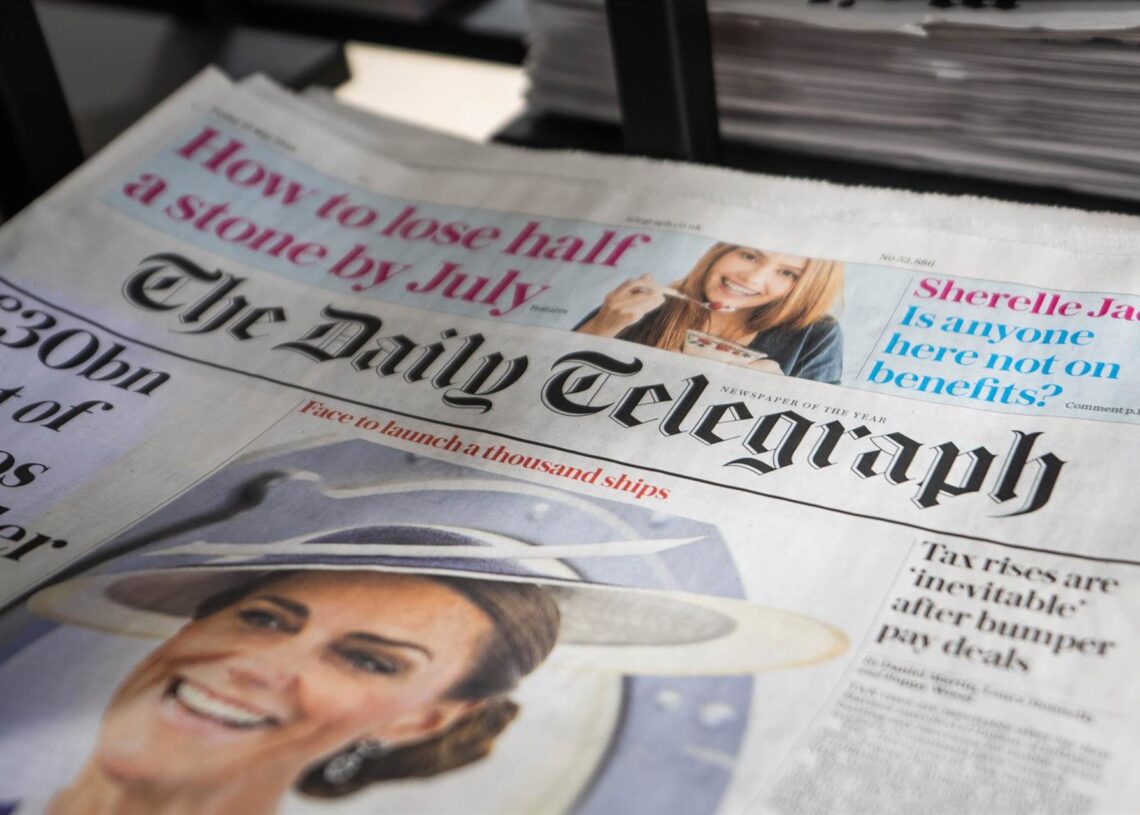 Archivo - Muestra de un periódico de 'The Telegraph'.James Manning/PA Wire/dpa - Archivo