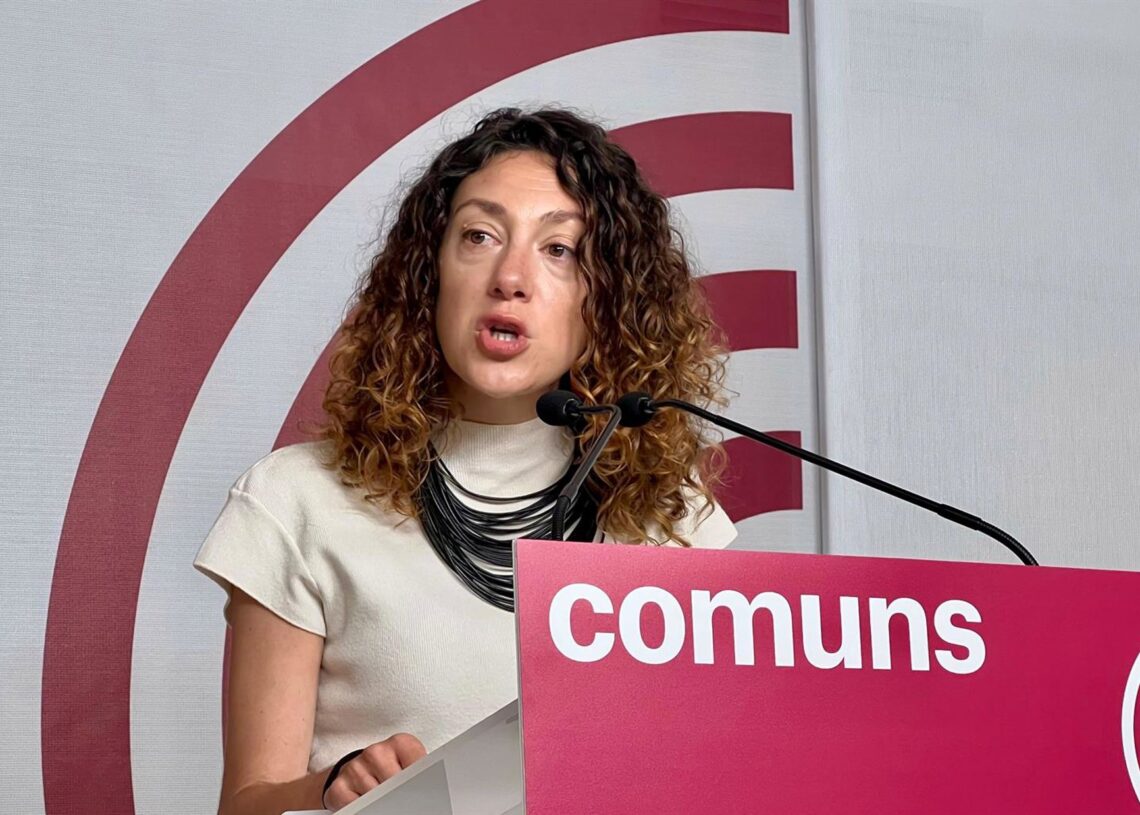 Archivo - La portavoz de los Comuns y diputada en el Congreso, Aina Vidal, en una rueda de prensa EUROPA PRESS - Archivo