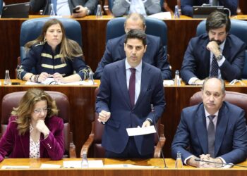 El consejero de Educación y Universidades, Emilio Viciana, durante un pleno en la Asamblea de Madrid, a 13 de noviembre de 2025, en Madrid (España).Marta Fernández - Europa Press