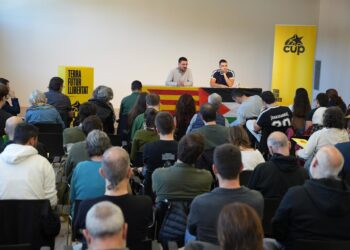 Un momento de la reunión en Arenys de MuntCUP