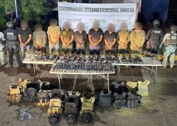 Operación policial tras el enfrentamiento de bandas rivales en Sinaloa (México).SECRETARÍA DE SEGURIDAD DE SINALOA (MÉXICO)