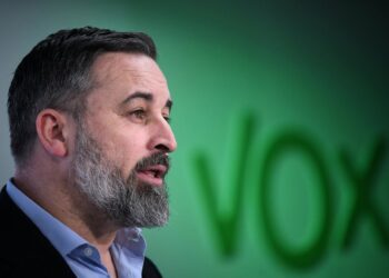 Archivo - El líder de Vox, Santiago Abascal, durante una rueda de prensa posterior al Comité de Dirección del partido. Imagen de archivoFernando Sánchez - Europa Press - Archivo