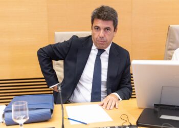 El presidente en funciones de la Generalitat valenciana, Carlos Mazón, comparece ante la comisión de la dana, en el Congreso de los Diputados.Eduardo Parra - Europa Press