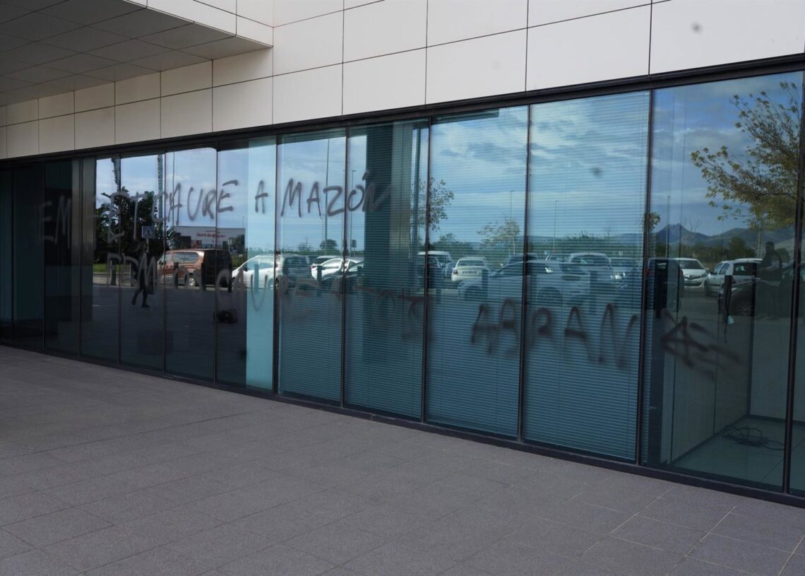 Pintada en la sede provincial del PPPPCS