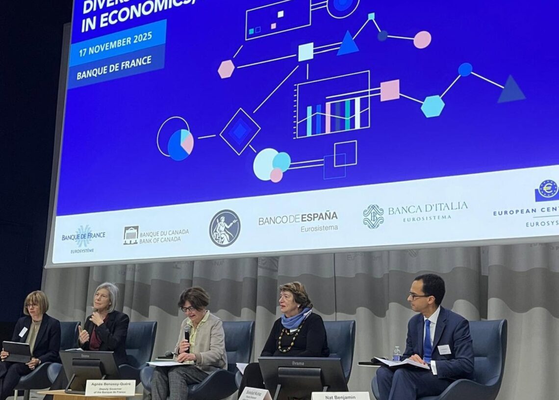 La subgobernadora del Banco de España, Soledad Núñez, en la conferencia 'Diversity, Equity and Inclusion in Economics, Finance, and Central Banking' en París (Francia).BANCO DE ESPAÑA