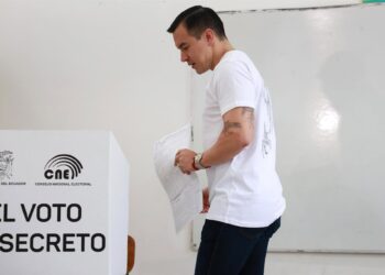 El presidente ecuatoriano, Daniel Noboa, durante el referéndum del 16 de noviembre de 2025Europa Press/Contacto/Ecuador's presidential palac