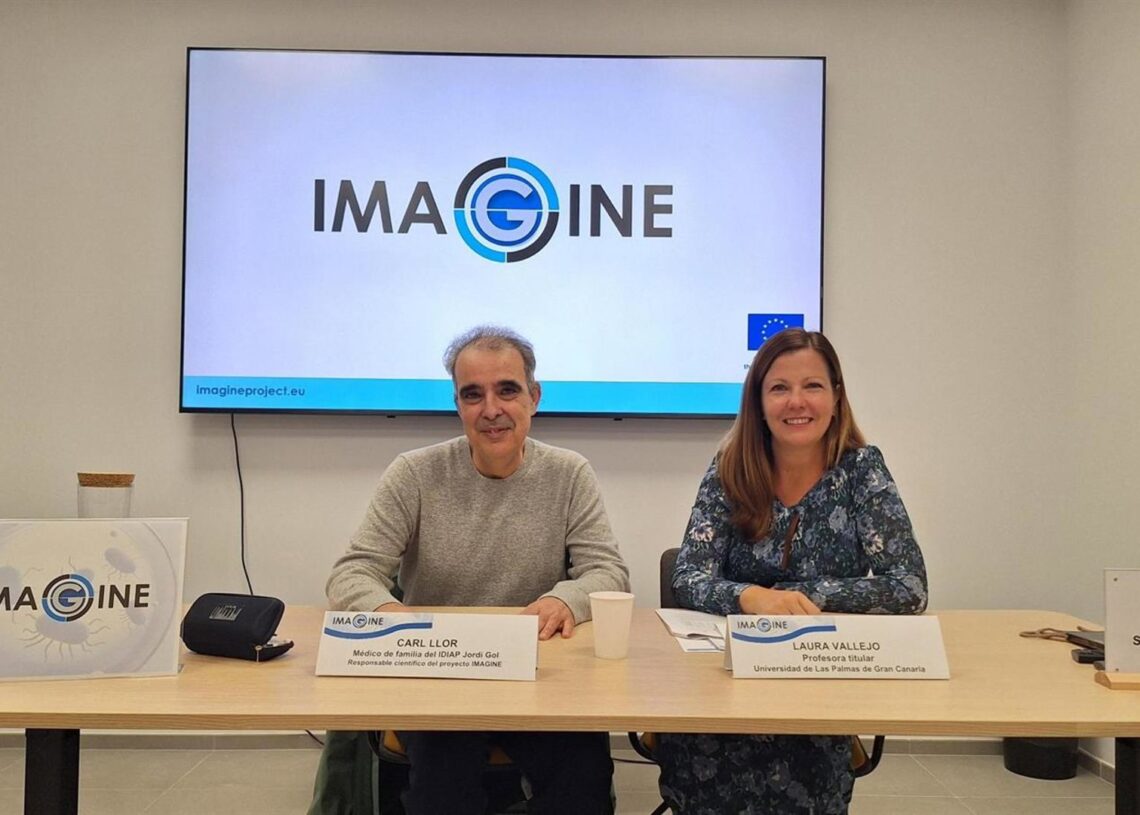 El responsable científico del proyecto IMAGINE, Carl Llor (izquierda), y la economista de la salud y profesora titular de la Universidad de Las Palmas de Gran Canaria (ULPGC) Laura Vallejo (derecha).PROYECTO IMAGINE
