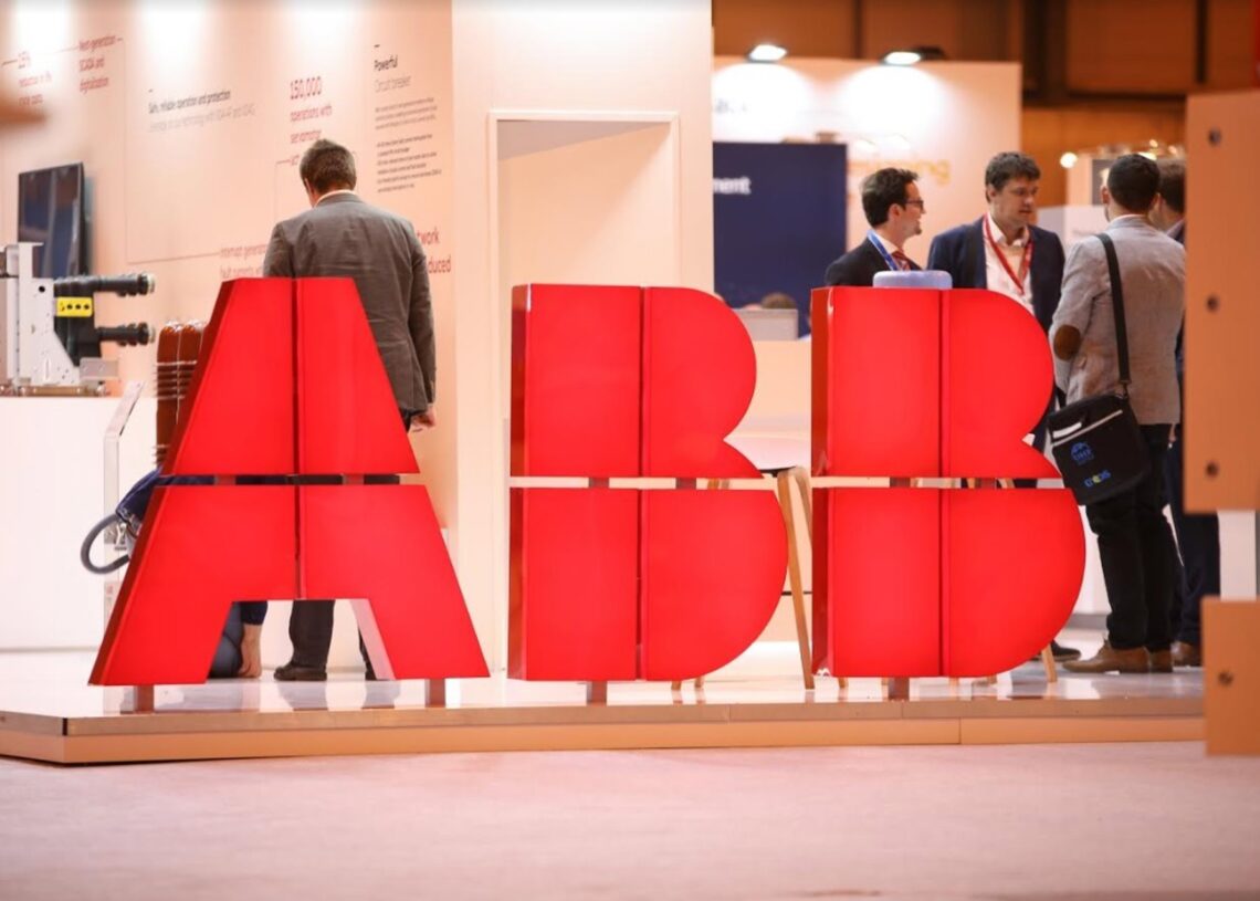Archivo - Logo de ABB en el 'stand' de la empresa en la feria CIRED 2019.ABB - Archivo