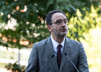 Archivo - El Secretario de Estado de Telecomunicaciones e Infraestructuras Digitales, Antonio Hernando,en su toma de posesión en 2024.Matias Chiofalo - Europa Press - Archivo