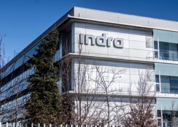 Archivo - Fachada de la sede de Indra, a 5 de febrero de 2025, en Madrid (España).Ricardo Rubio - Europa Press - Archivo