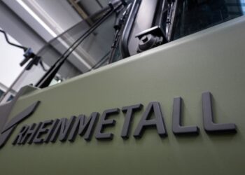 A military truck from the HX series is seen at the Rheinmetall MAN Military Vehicles plant in Vienna. Soeren Stache/dpa
