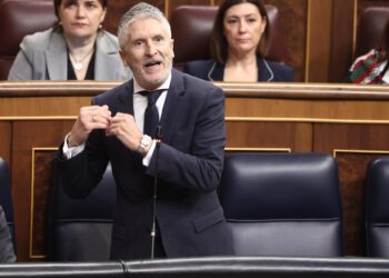 El ministro del Interior, Fernando Grande-Marlaska, interviene durante una sesión de control al Gobierno, en el Congreso de los DiputadosEduardo Parra - Europa Press