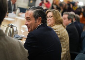 El síndic del PP, Nando Pastor, durante una reunión, en Les Corts Valencianes, a 20 de noviembre de 2025, en Valencia, Comunidad Valenciana (España).Jorge Gil - Europa Press