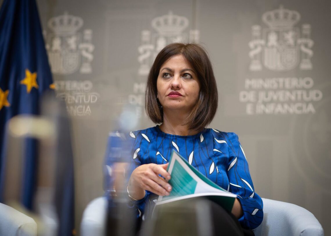 La ministra de Juventud e Infancia, Sira Rego, durante una intervención sobre el proyecto Gran Giro, a 6 de noviembre de 2025, en Madrid (España). Fernando Sánchez - Europa Press