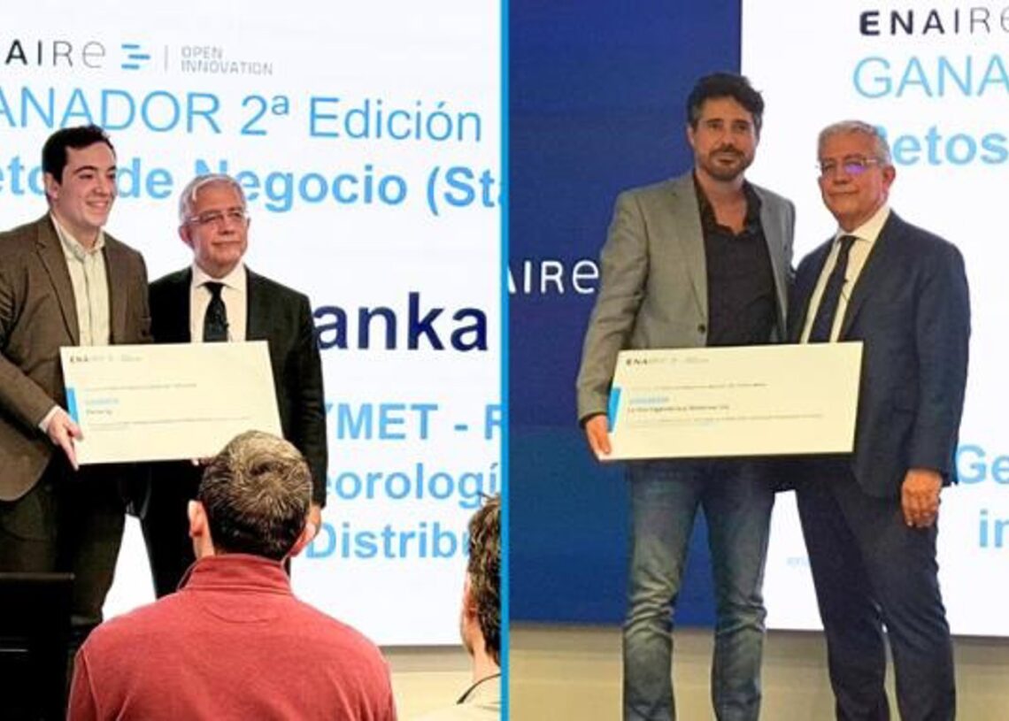 Enaire premia dos 'start-ups' que innovan en meteorología precisa en tiempo realENAIRE