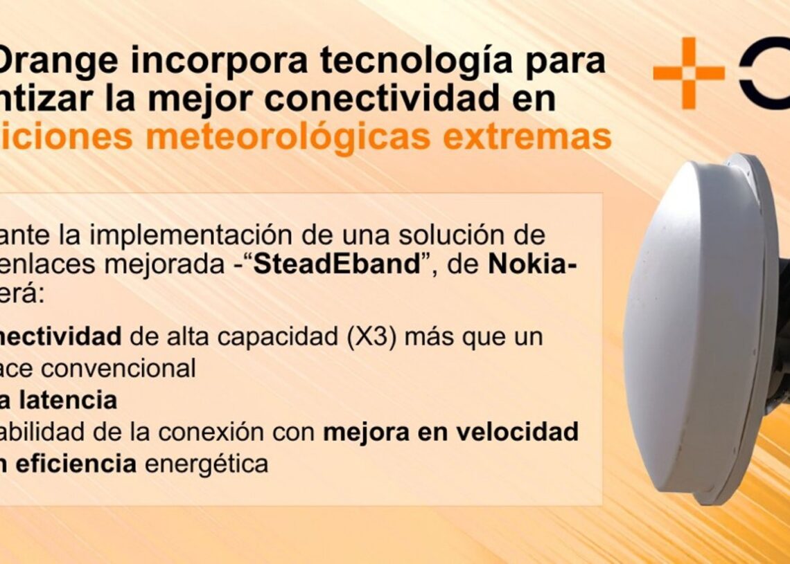 MasOrange mejora la conectividad móvil a sus clientes en las condiciones meteorológicas extremasMASORANGE