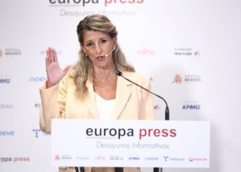 Archivo - La vicepresidenta segunda del Gobierno y ministra de Trabajo y Economía Social, Yolanda Díaz, protagoniza un desayuno informativo de Europa Press en el NH Collection Eurobuilding, a 9 de octubre de 2025 en Madrid (España).Eduardo Parra - Europa Press - Archivo