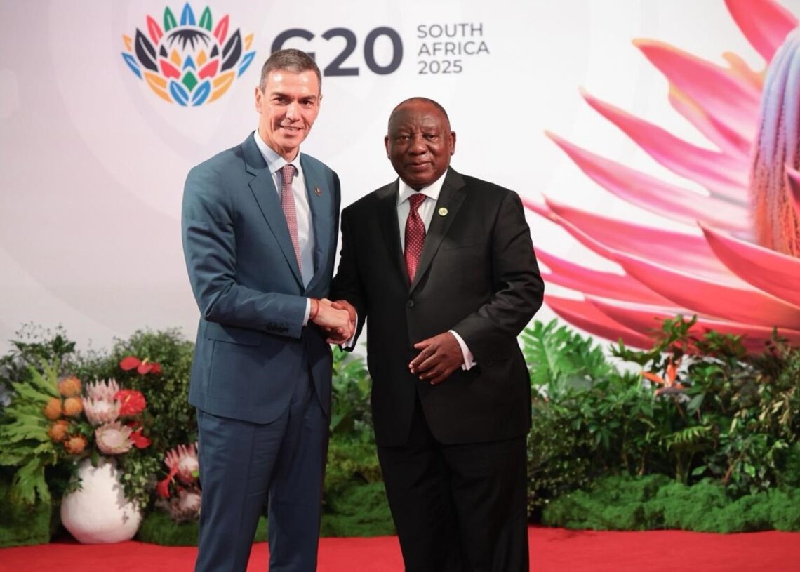 El presidente del Gobierno, Pedro Sánchez, en una reunión del G20.POOL MONCLOA/BORJA PUIG DE LA BELLACASA Y POOL G20