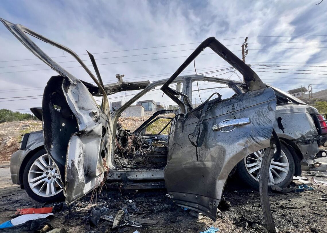 Ataque de un dron israelí sobre un vehículo en el sur de Líbano (archivo)Europa Press/Contacto/Ali Hashisho