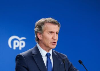 El presidente del Partido Popular, Alberto Núñez Feijóo, durante una comparecencia ante los medios tras la condena del Tribunal Supremo al fiscal general del Estado, en la sede nacional del PP, a 20 de noviembre de 2025, en Madrid (España). El Supremo conMatias Chiofalo - Europa Press