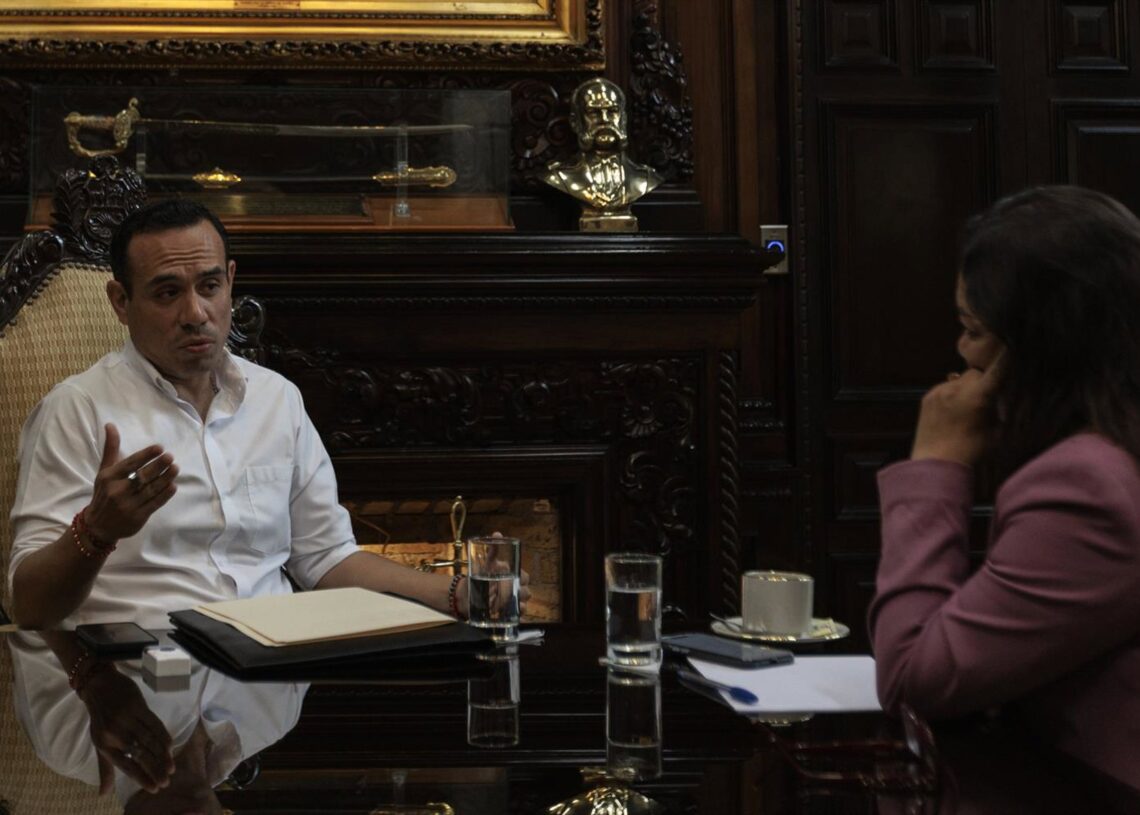 El presidente de Perú, José Jerí, responde en una entrevista en el Palacio de Gobierno, en LimaEuropa Press/Contacto/El Comercio