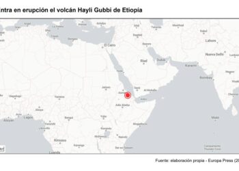 Mapa de la ubicación del volcán Hayli Gubbi (Etiopía)EUROPA PRESS