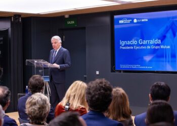 El presidente del Grupo Mutua Madrileña, Ignacio Garralda, durante el Observatorio de Pensiones organizado por la entidad, a 25 de noviembre de 2025, en Madrid (España).MUTUA MADRILEÑA