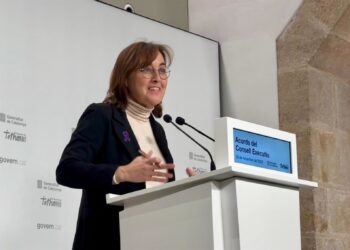 La portavoz y consellera de Territorio de la Generalitat, Sílvia Paneque, en rueda de prensa.EUROPA PRESS