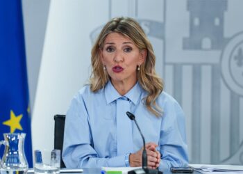 La vicepresidenta segunda y ministra de Trabajo y Economía Social, Yolanda Díaz, durante la rueda de prensa tras el Consejo de Ministros de este 25 de noviembreMatias Chiofalo - Europa Press