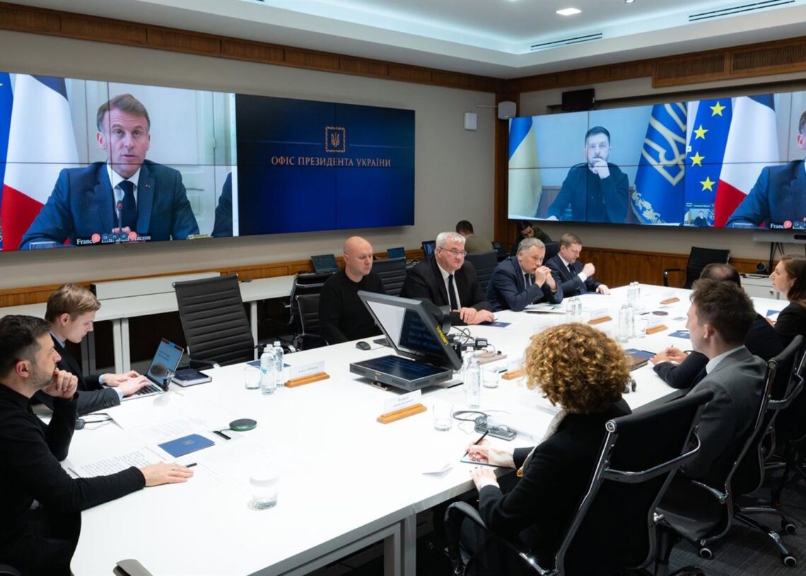 El presidente de Ucrania, Volodimir Zelenski, participa en un encuentro virtual de la Coalición de VoluntariosPRESIDENCIA DE UCRANIA EN X