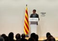 El presidente de la Generalitat, Salvador Illa, durante una conferencia en Sabadell (Barcelona)EUROPA PRESS