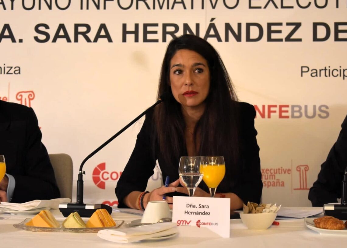 La secretaria general de Movilidad Sostenible, Sara Hernández, en un desayuno informativo de Executive ForumEXECUTIVE FORUM