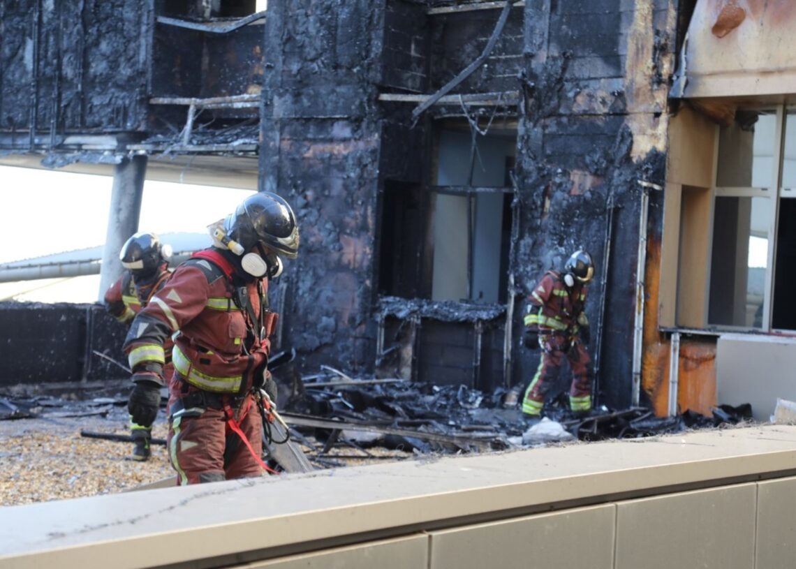 Incendio del bloque 5 del Hospital Santa Lucía de CartagenaAYUNTAMIENTO DE CARTAGENA