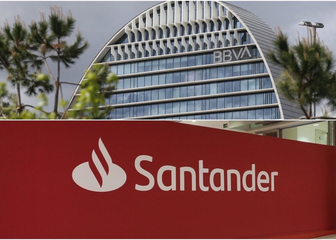 Archivo - Logos de BBVA y Banco SantanderEUROPA PRESS, BANCO SANTANDER - Archivo