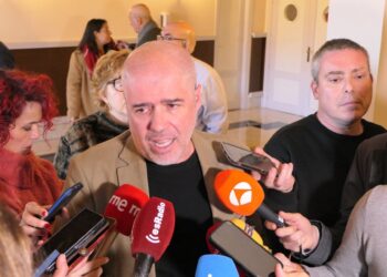 Unai Sordo, durante la atención a los medios este jueves.CCOO