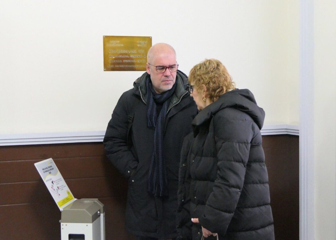 Unai Sordo y Ana Fernández de los Muros, antes de participar en las jornadas de la UVA.CCOO