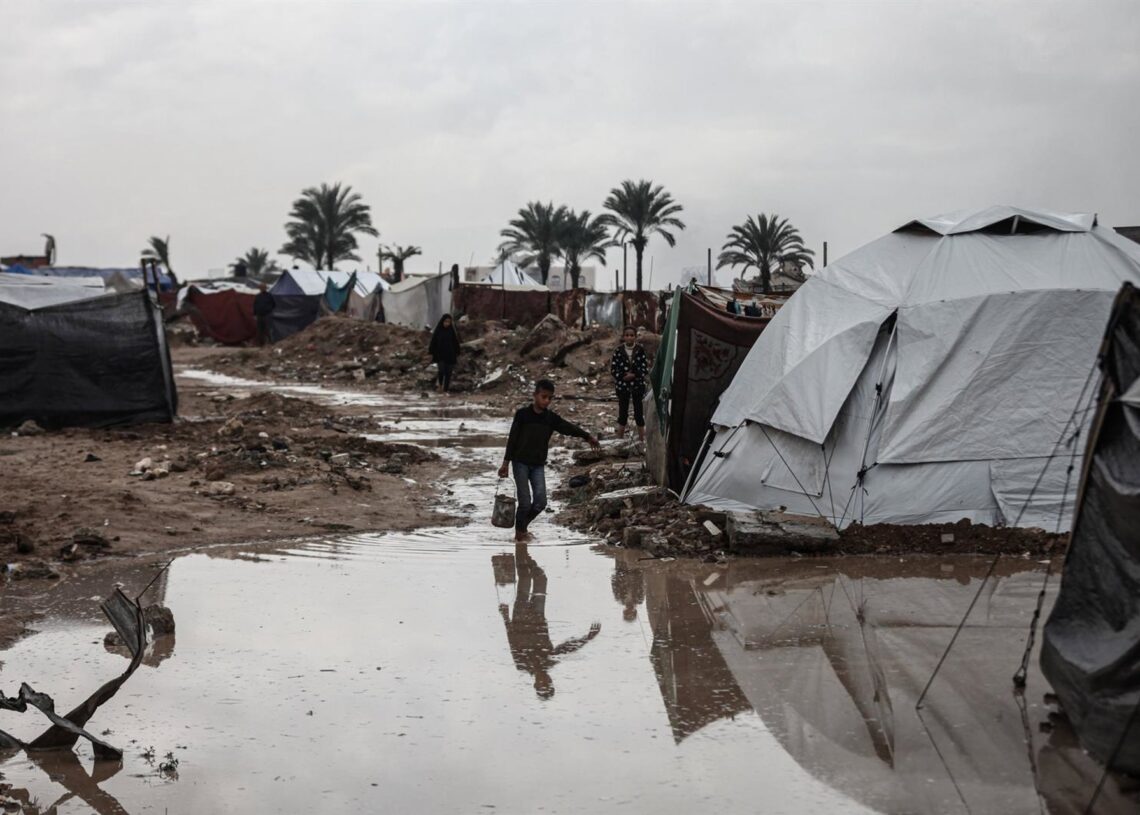Inundaciones en un campamento de refugiados en la Franja de GazaMoiz Salhi / Zuma Press / ContactoPhoto