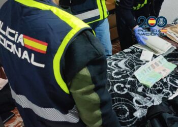 Uno de los registros, donde la Policía Nacional halló documentación falsa.POLICÍA NACIONAL