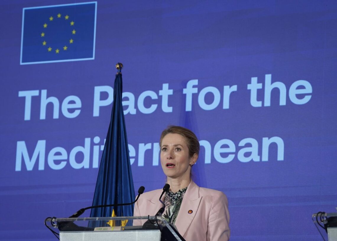 La Alta representante de la Unión para Asuntos Exteriores y Política de Seguridad, Kaja Kallas, durante la reunión ministerial del Foro Regional de la Unión por el Mediterráneo (UpM), a 28 de noviembre de 2025, en Barcelona, Catalunya (España). Este encueDavid Zorrakino - Europa Press