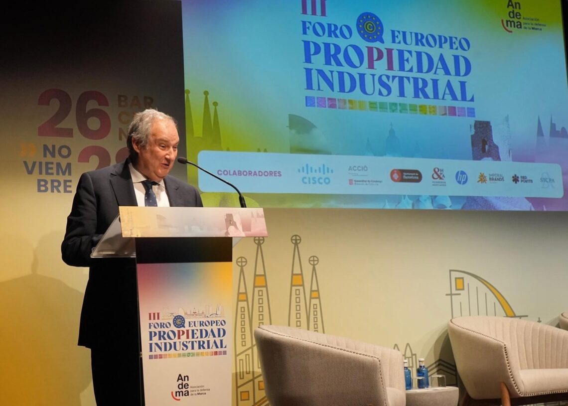 El ministro Jordi Hereu en la clausura del III Foro Europeo de Propiedad Industrial.MINISTERIO DE INDUSTRIA