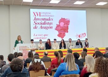 Pilar Alegria interviene en el acto de clausura del XVI Congreso de Juventudes Socialistas de AragónFERNANDO CEBOLLA