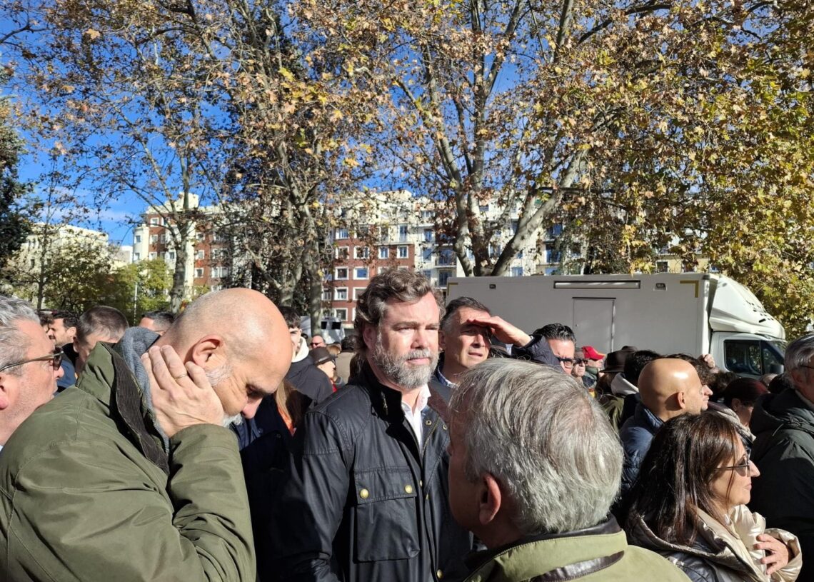 El exportavoz parlamentario de Vox en el Congreso Iván Espinosa de los Monteros en la protesta del PP en el Templo de Debod de Madrid contra la "corrupción" del Gobierno de Pedro Sánchez, 30 noviembre de 2025.EUROPA PRESS