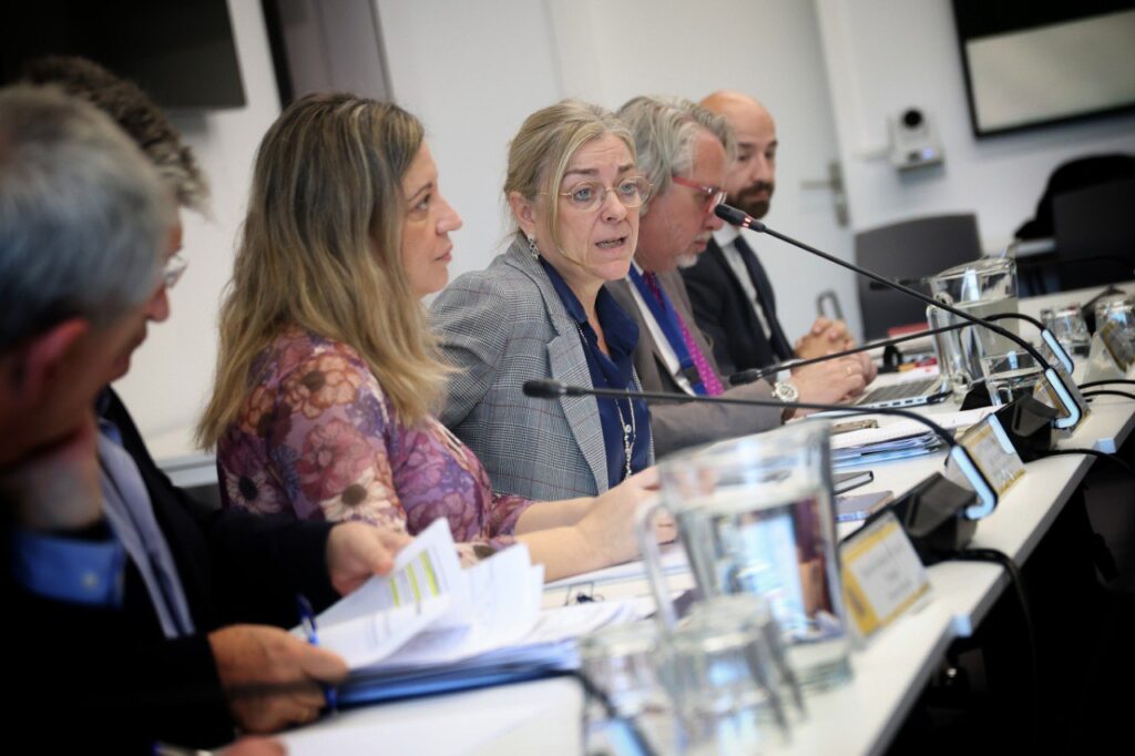 Reunión entre la secretaria de Estado de Función Pública, Consuelo Sánchez Naranjo, y los sindicatos. Ministerio para la Transformación Digital y de la Función Pública.