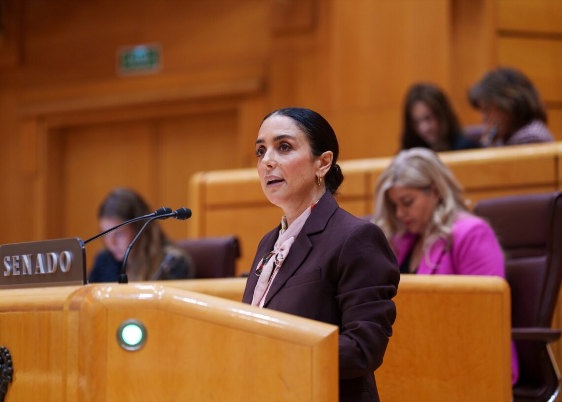Foto de archivo de la senadora de Vox Paloma Gómez Enríquez durante el pleno en el Senado del pasado 5 de noviembre de 2025 | MATÍAS CHIOFALO (EUROPA PRESS)