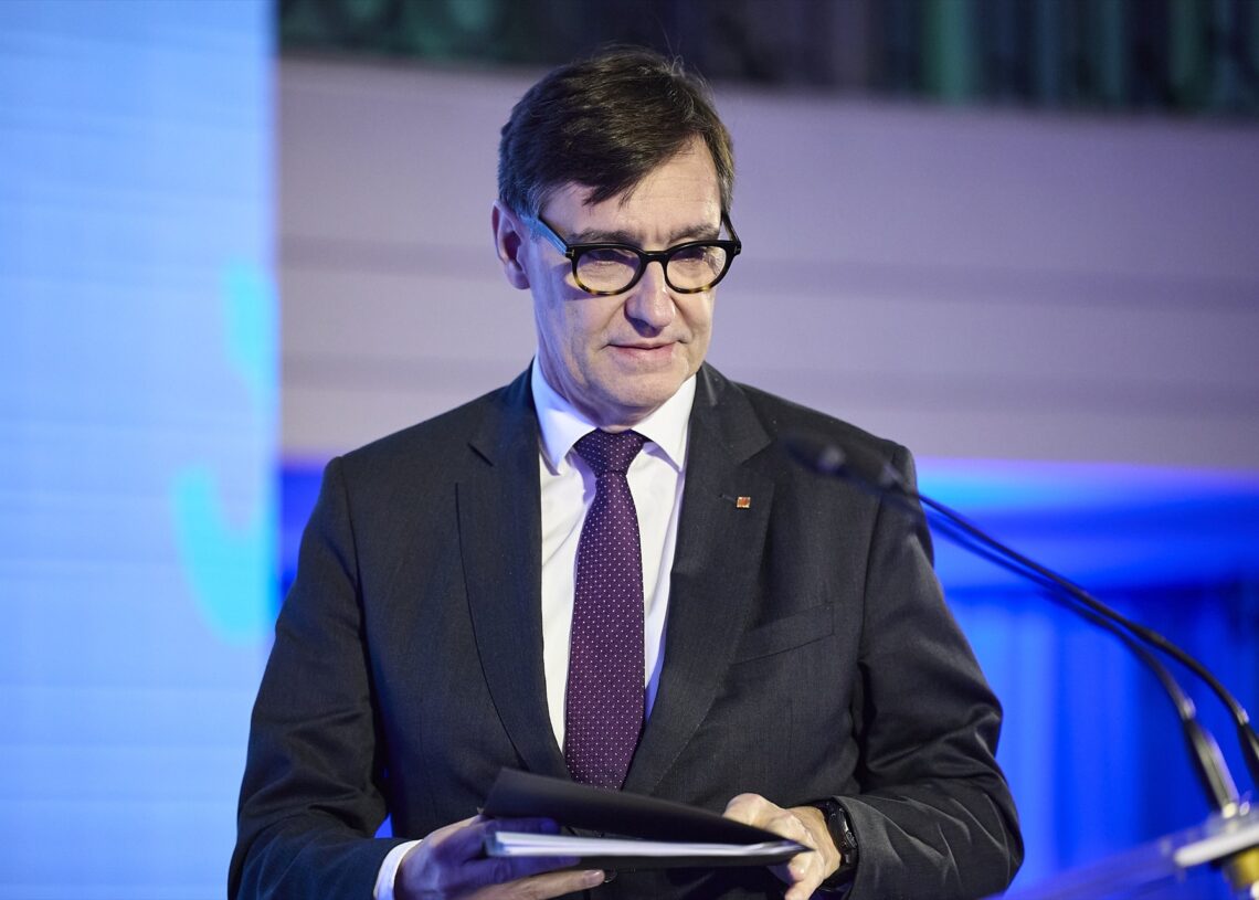 (Foto de ARCHIVO)
El president de la Generalitat, Salvador Illa, durante el Congreso España 360º, en el Hotel Palace, a 27 de noviembre de 2025, en Madrid (España). 
Jesús Hellín / Europa Press
27/11/2025